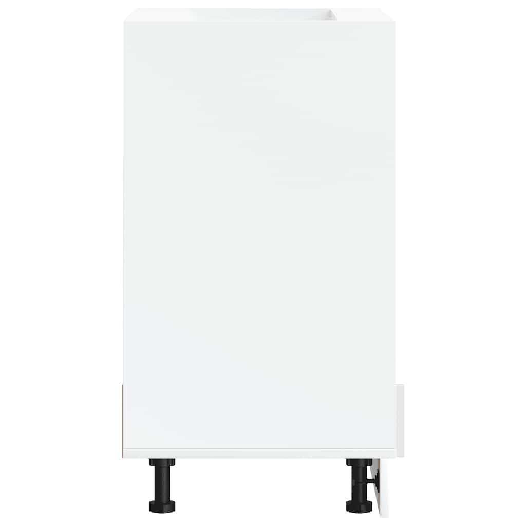vidaXL Oven Cabinet "Kalmar" High Gloss White Engineered Wood 5
