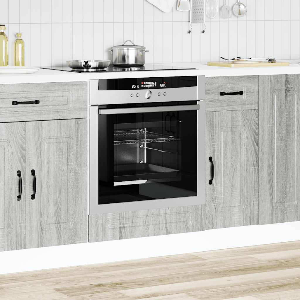 vidaXL Oven Cabinet Kalmar Grey Sonoma Engineered Wood 3