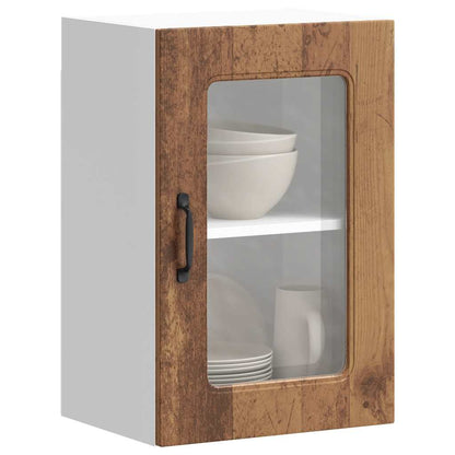 vidaXL Kitchen Wall Cabinet with Glass Door Kalmar Old Wood Engineered Wood 1