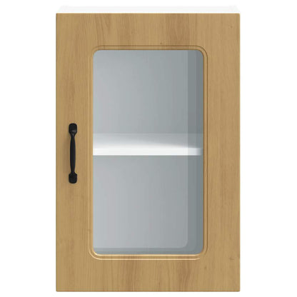 vidaXL Kitchen Wall Cabinet with Glass Door Kalmar Artisan Oak Engineered Wood 6