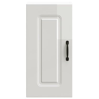 vidaXL Kitchen Wall Cabinet Kalmar High Gloss White Engineered Wood 4
