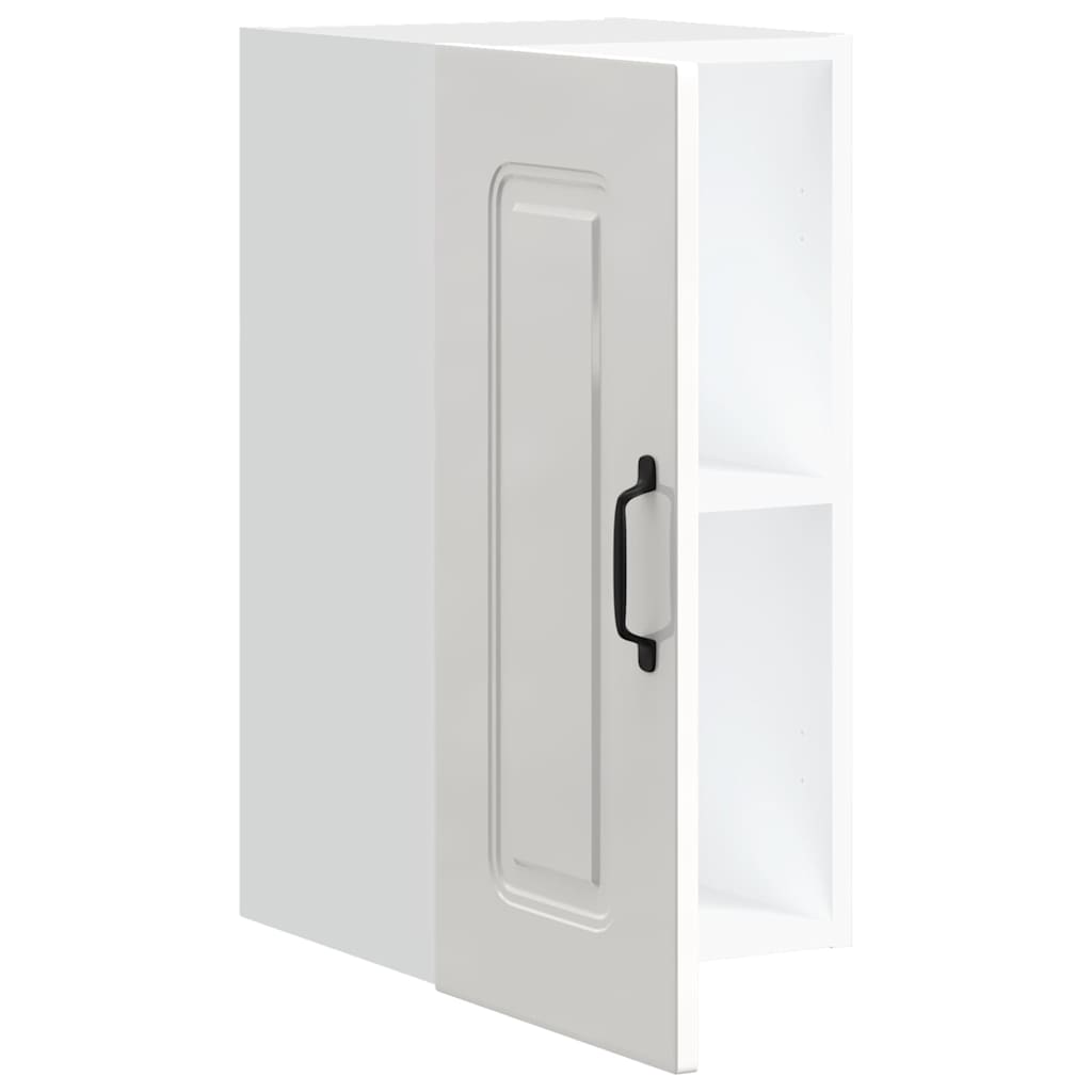 vidaXL Kitchen Wall Cabinet Kalmar High Gloss White Engineered Wood 5