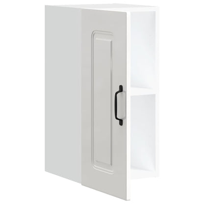 vidaXL Kitchen Wall Cabinet Kalmar High Gloss White Engineered Wood 5