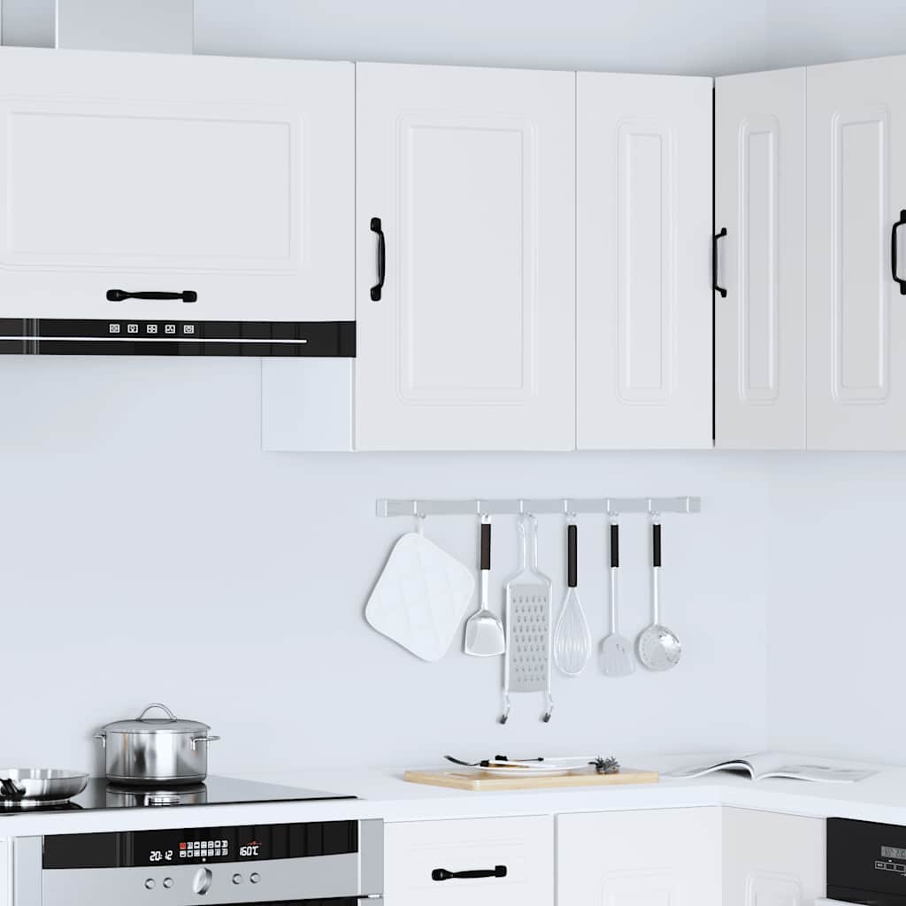 vidaXL Kitchen Wall Cabinet Kalmar White Engineered Wood 4
