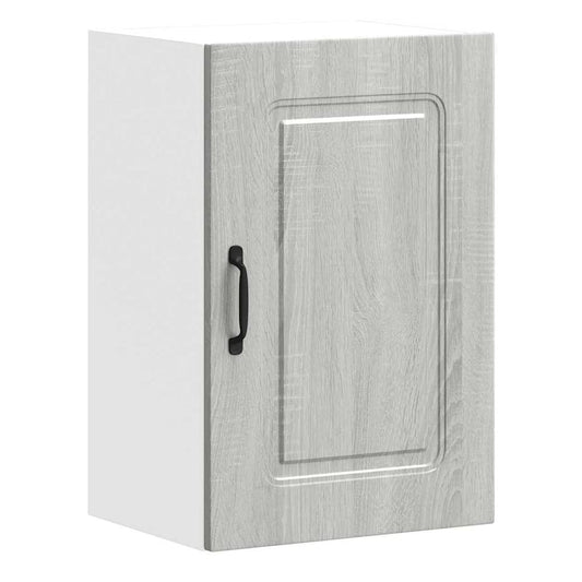 Kitchen Wall Cabinet "Kalmar" Engineered Wood Grey sonoma 1x wall cabinet (1 door) 40 cm wide 40 cm high–1x wall corner cabinet 57 cm wide 80 cm high 1x wall cabinet (1 door) 40 cm wide 60 cm high