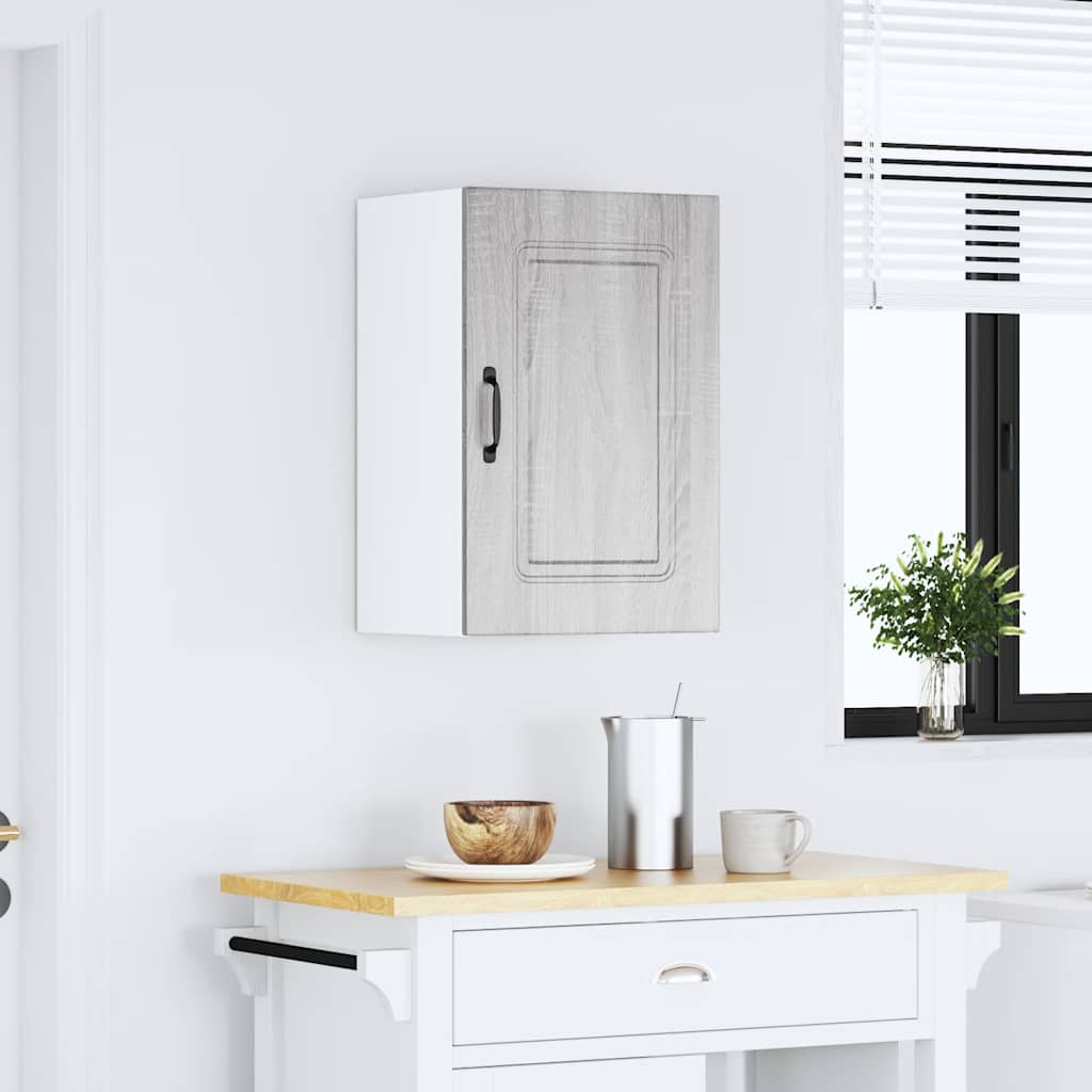 vidaXL Kitchen Wall Cabinet Kalmar Grey Sonoma Engineered Wood 3
