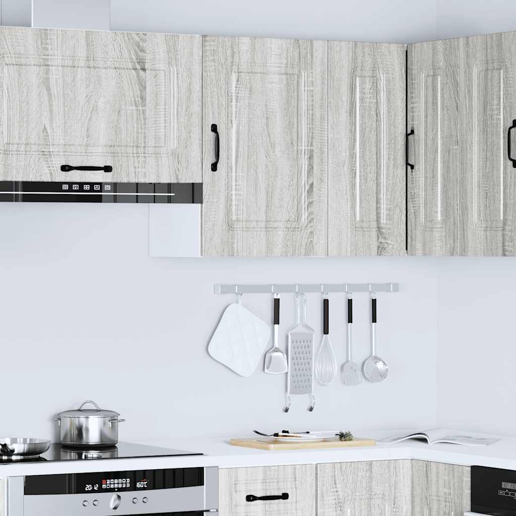 vidaXL Kitchen Wall Cabinet Kalmar Grey Sonoma Engineered Wood 4