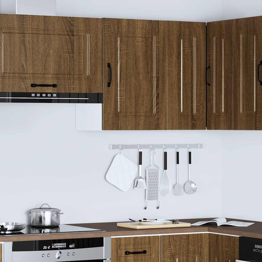vidaXL Kitchen Wall Cabinet Kalmar Brown Oak Engineered Wood 4
