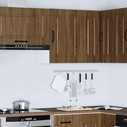 vidaXL Kitchen Wall Cabinet Kalmar Brown Oak Engineered Wood 4