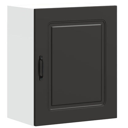vidaXL Kitchen Wall Cabinet Kalmar Black Engineered Wood 2