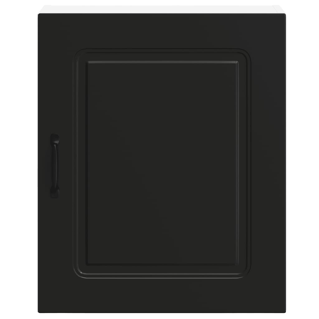 vidaXL Kitchen Wall Cabinet Kalmar Black Engineered Wood 5