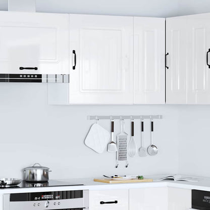 vidaXL Kitchen Wall Cabinet Kalmar High Gloss White Engineered Wood 3