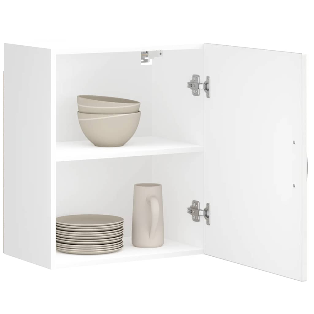 vidaXL Kitchen Wall Cabinet Kalmar High Gloss White Engineered Wood 4