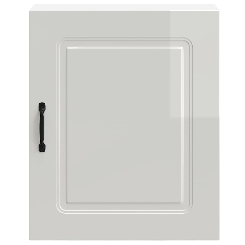 vidaXL Kitchen Wall Cabinet Kalmar High Gloss White Engineered Wood 5