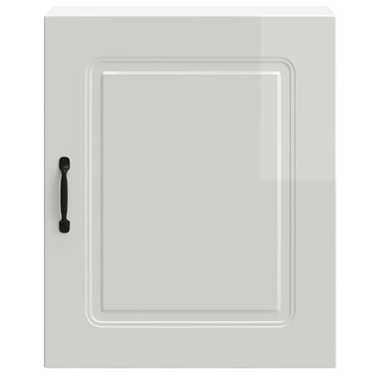 vidaXL Kitchen Wall Cabinet Kalmar High Gloss White Engineered Wood 5