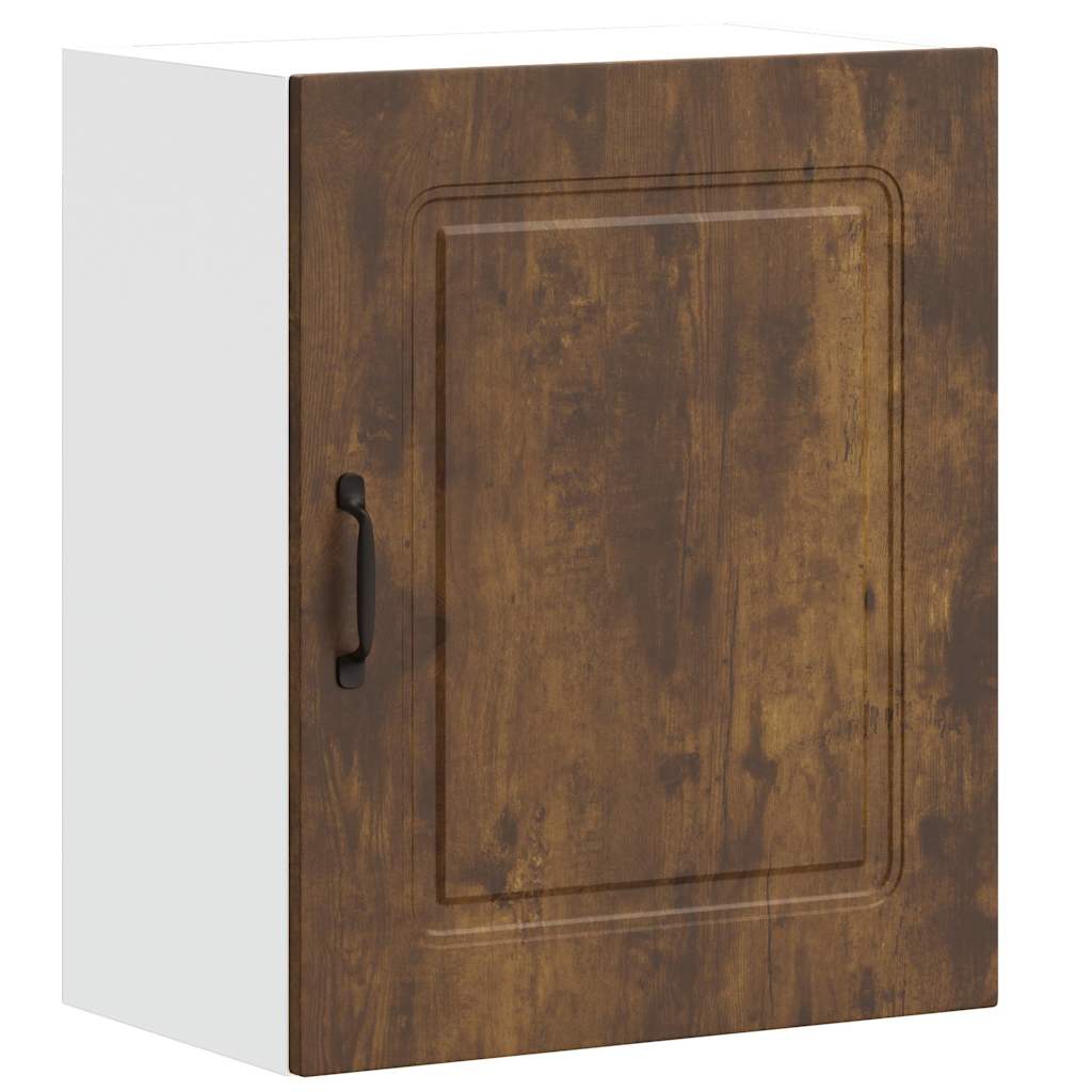 vidaXL Kitchen Wall Cabinet Kalmar Smoked Oak Engineered Wood 2