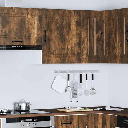 vidaXL Kitchen Wall Cabinet Kalmar Smoked Oak Engineered Wood 3
