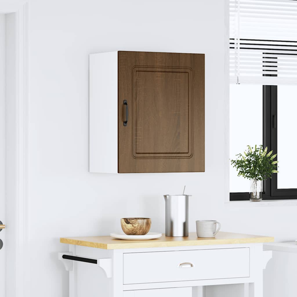 vidaXL Kitchen Wall Cabinet Kalmar Brown Oak Engineered Wood 1