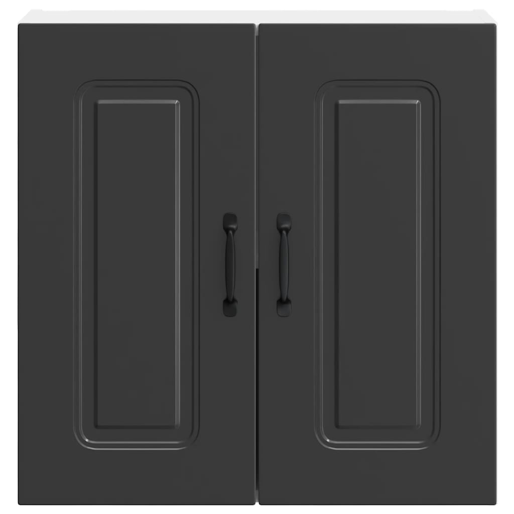 vidaXL Kitchen Wall Cabinet Kalmar Black Engineered Wood 6
