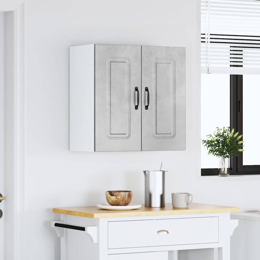 vidaXL Kitchen Wall Cabinet Kalmar Concrete Grey Engineered Wood 3