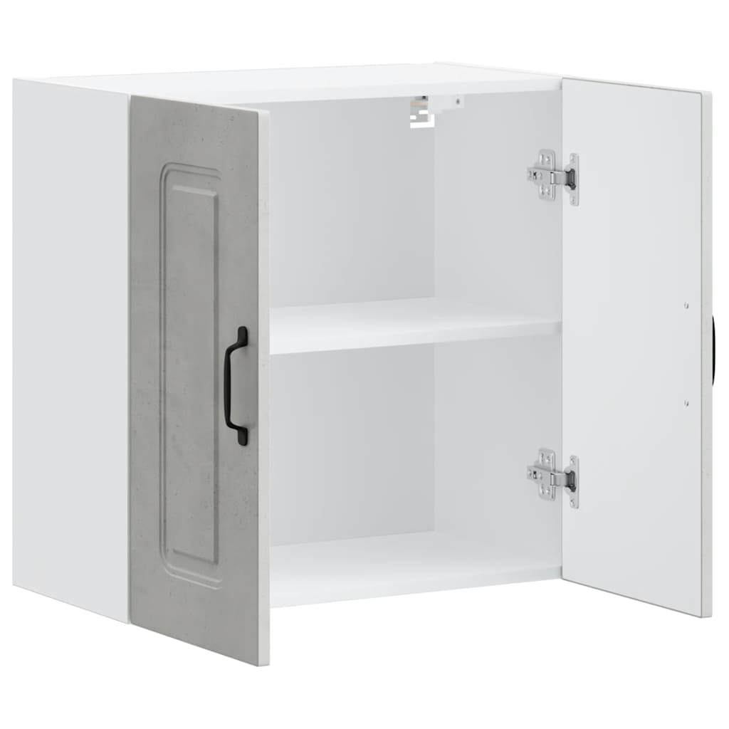 vidaXL Kitchen Wall Cabinet Kalmar Concrete Grey Engineered Wood 5