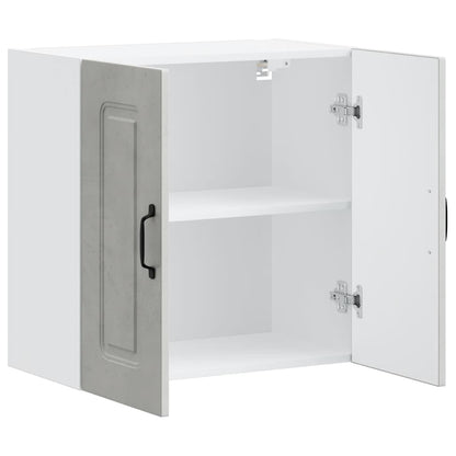 vidaXL Kitchen Wall Cabinet Kalmar Concrete Grey Engineered Wood 5