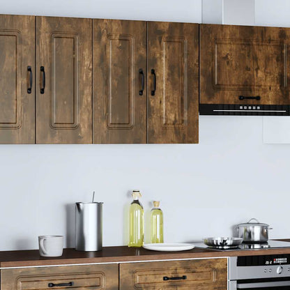 vidaXL Kitchen Wall Cabinet "Kalmar" Smoked Oak Engineered Wood 1