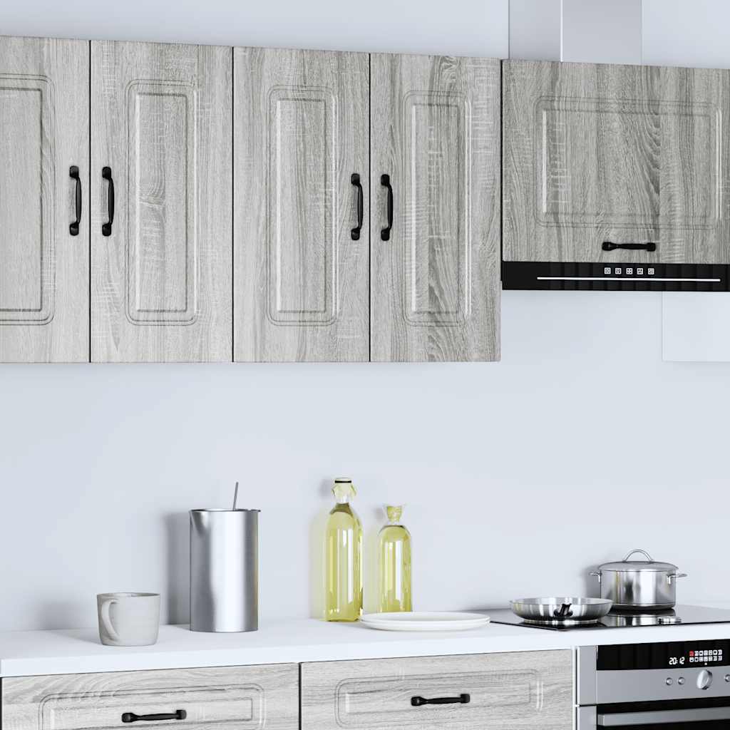 vidaXL Kitchen Wall Cabinet Kalmar Grey Sonoma Engineered Wood 3