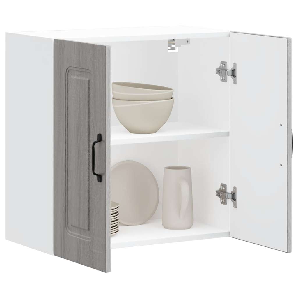 vidaXL Kitchen Wall Cabinet Kalmar Grey Sonoma Engineered Wood 4