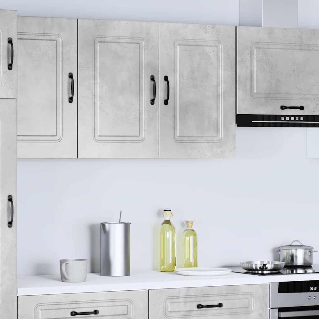 vidaXL Kitchen Wall Cabinet "Kalmar" Engineered Wood Concrete Grey
