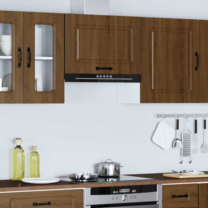 vidaXL Kitchen Wall Cabinet Kalmar Brown Oak Engineered Wood 3