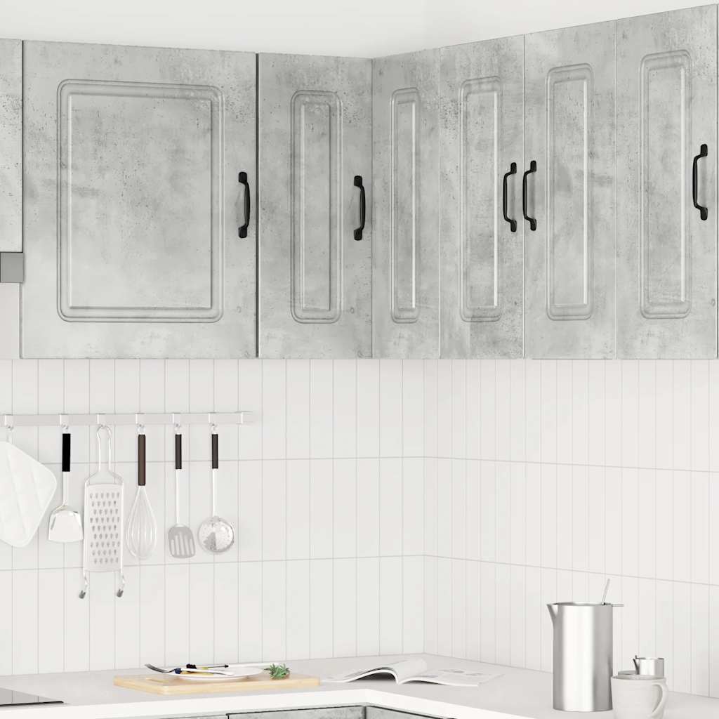 vidaXL Kitchen Wall Cabinet "Kalmar" Engineered Wood Concrete Grey