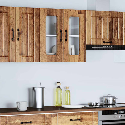 vidaXL Kitchen Wall Cabinet with Glass Door Kalmar Old Wood Engineered Wood 1