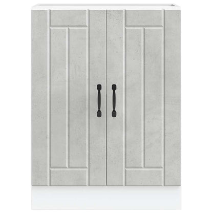 vidaXL Sink Base Cabinet "Lucca" Concrete Grey Engineered Wood 4