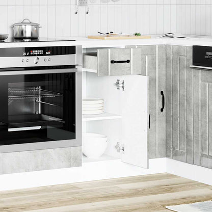 vidaXL Kitchen Base Cabinet Lucca Concrete Grey Engineered Wood 2