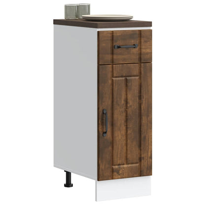 vidaXL Kitchen Base Cabinet Lucca Smoked Oak Engineered Wood 3