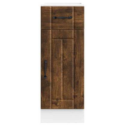 vidaXL Kitchen Base Cabinet Lucca Smoked Oak Engineered Wood 5