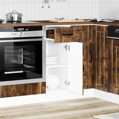 vidaXL Kitchen Base Cabinet Lucca Smoked Oak Engineered Wood 1