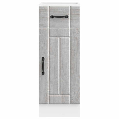 vidaXL Kitchen Base Cabinet Lucca Grey Sonoma Engineered Wood 3
