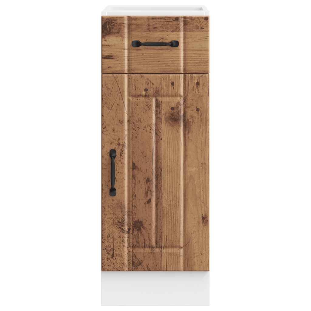 vidaXL Kitchen Base Cabinet Lucca Old Wood Engineered Wood 4