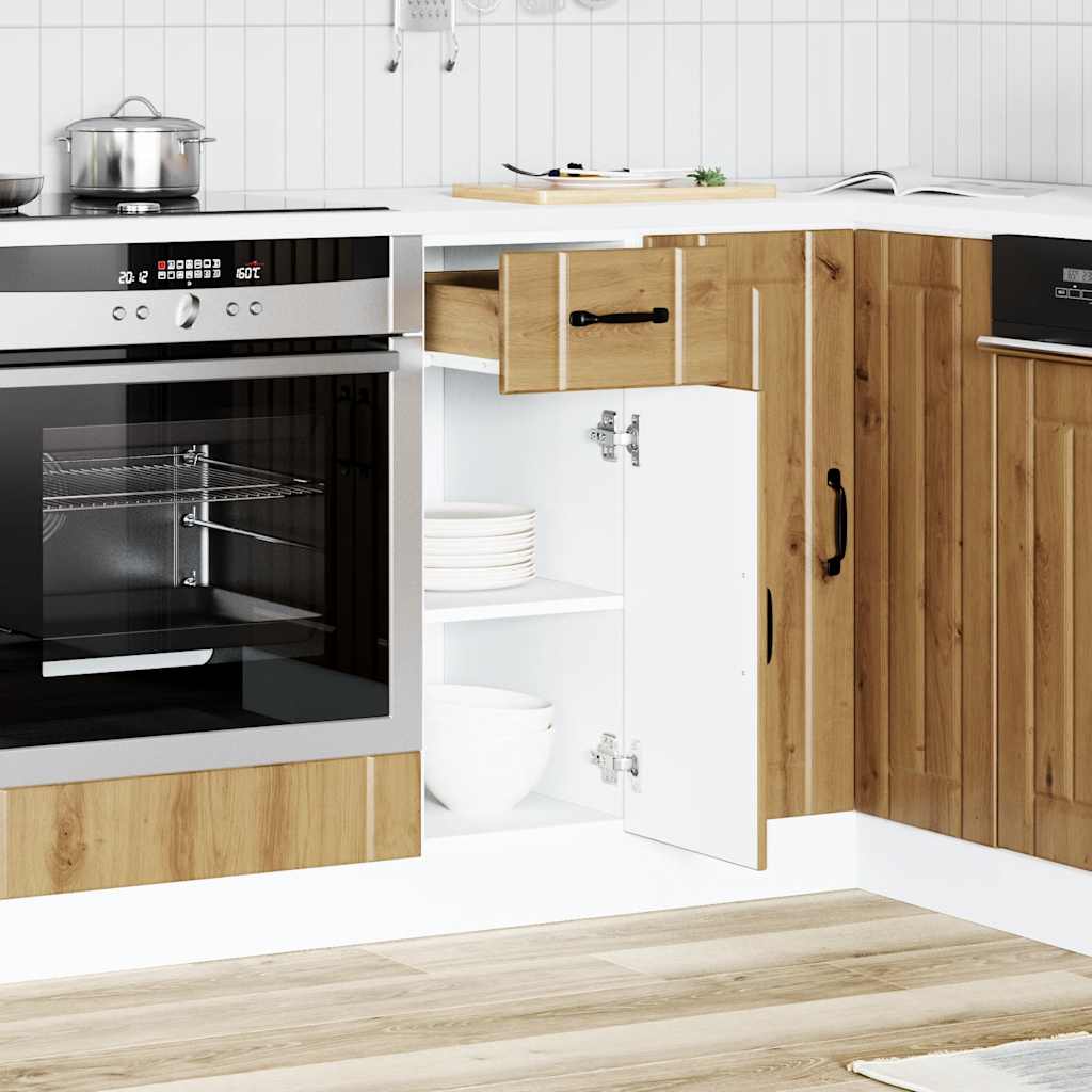 vidaXL Kitchen Base Cabinet Lucca Artisan Oak Engineered Wood 2