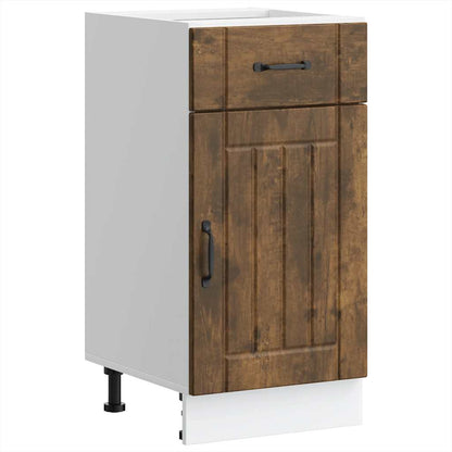 vidaXL Kitchen Base Cabinet Lucca Smoked Oak Engineered Wood 1