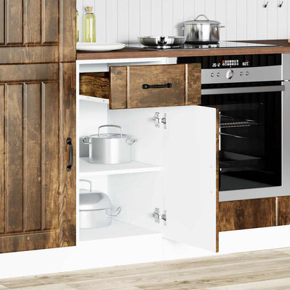 vidaXL Kitchen Base Cabinet Lucca Smoked Oak Engineered Wood 2