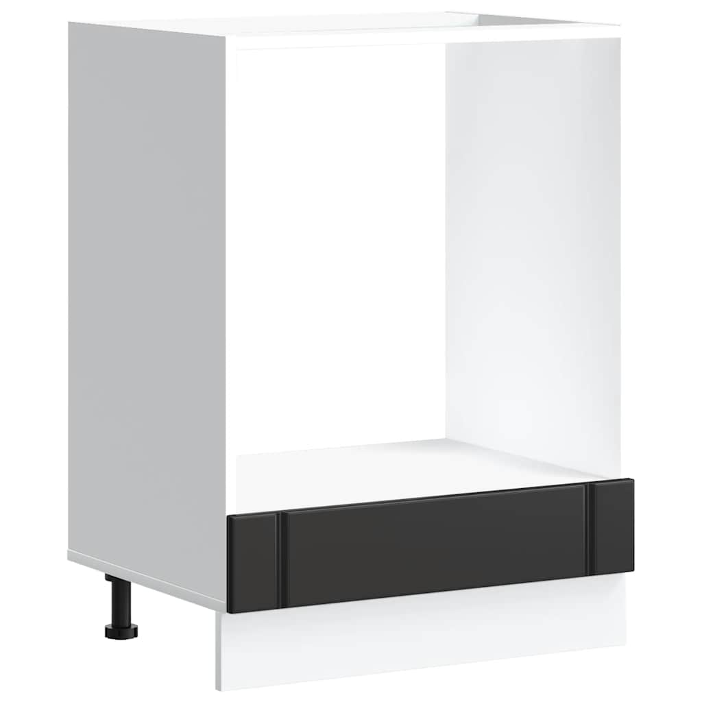 vidaXL Oven Cabinet Lucca Black Engineered Wood 2
