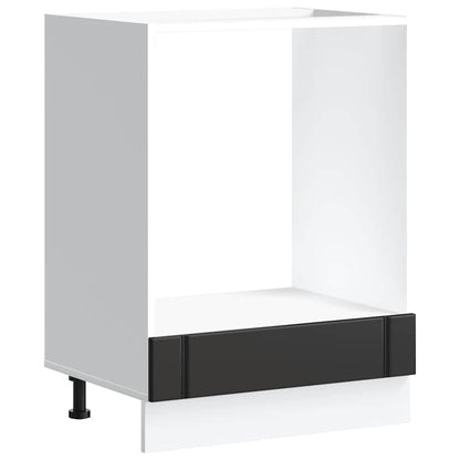vidaXL Oven Cabinet Lucca Black Engineered Wood 2