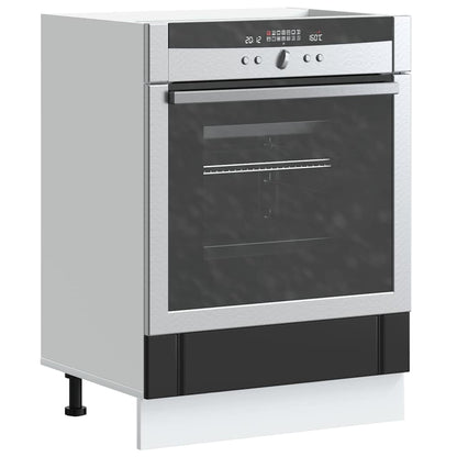 vidaXL Oven Cabinet Lucca Black Engineered Wood 1