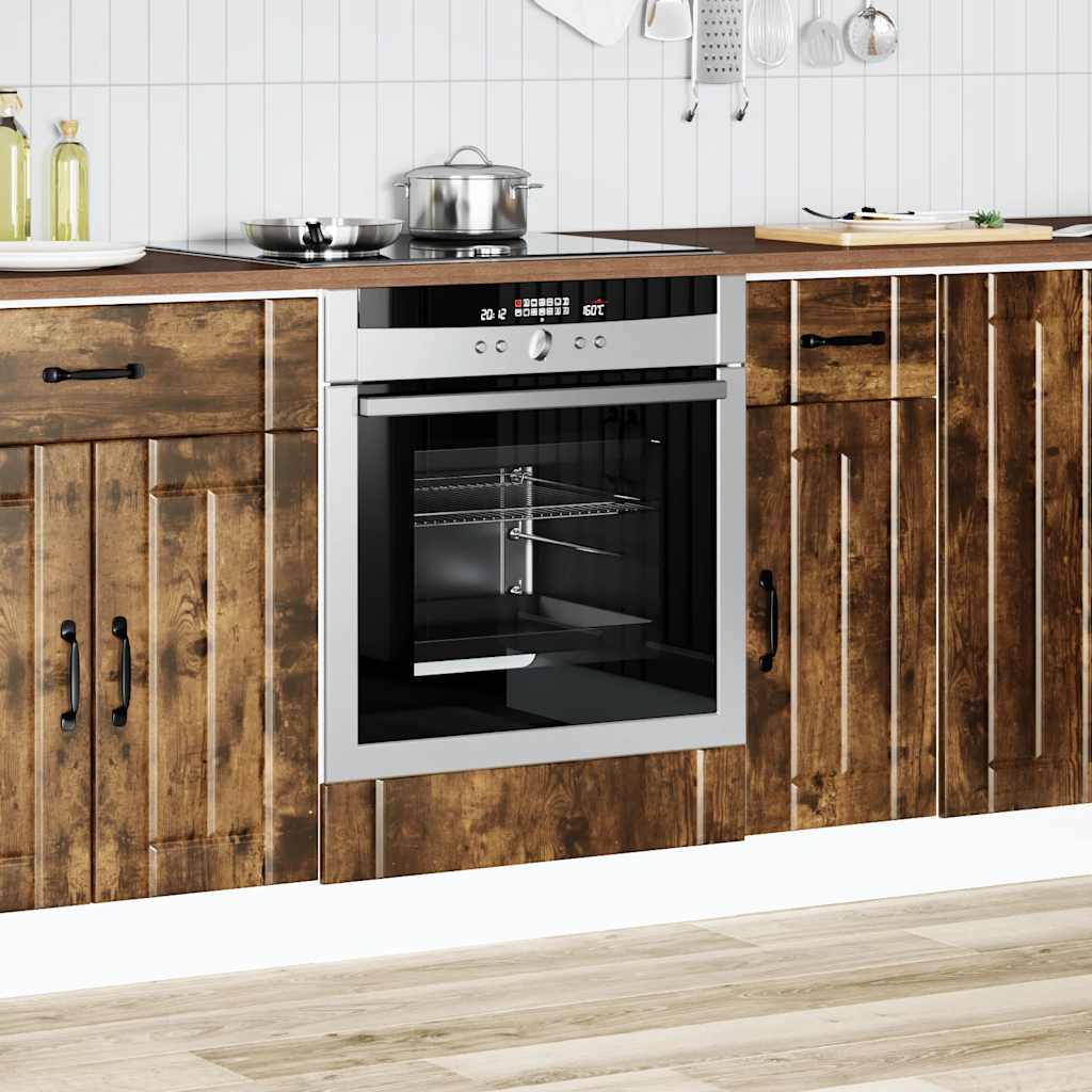 vidaXL Oven Cabinet Lucca Smoked Oak Engineered Wood 3