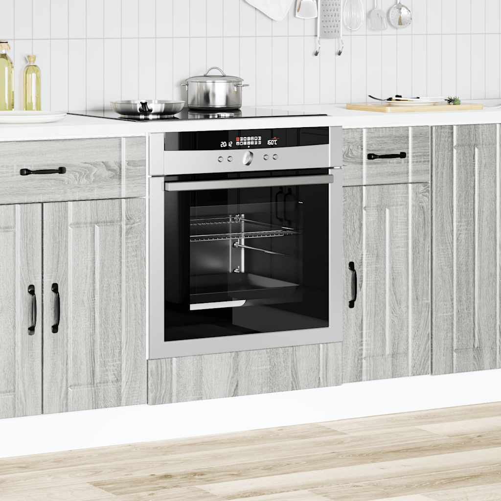 vidaXL Oven Cabinet Lucca Grey Sonoma Engineered Wood 3