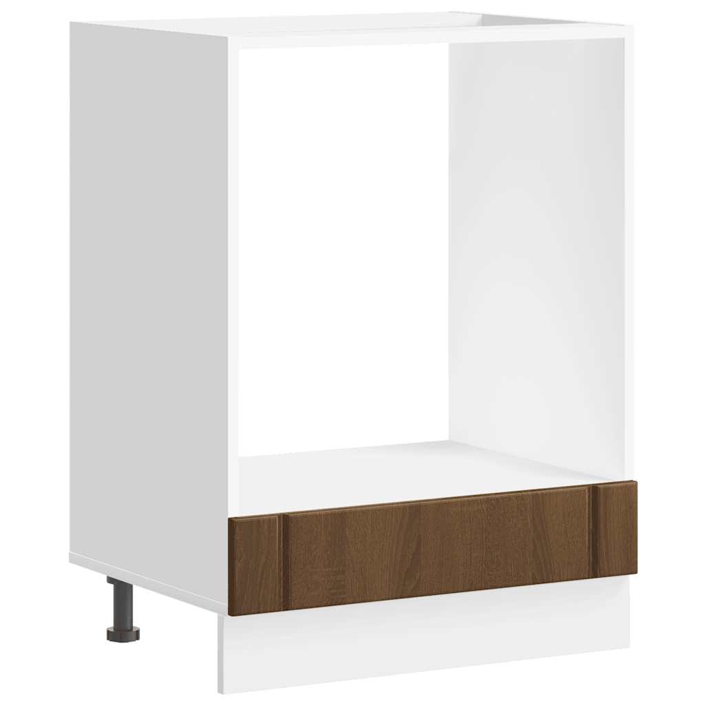 vidaXL Oven Cabinet Lucca Brown Oak Engineered Wood 2