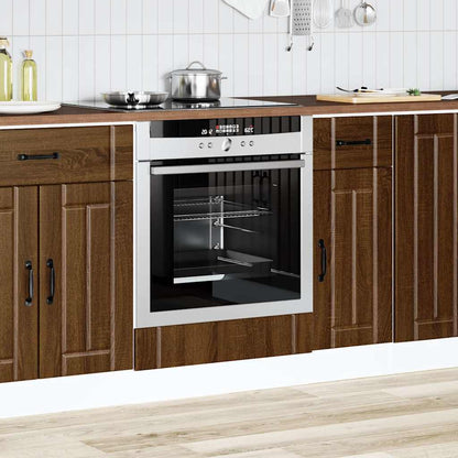vidaXL Oven Cabinet Lucca Brown Oak Engineered Wood 3